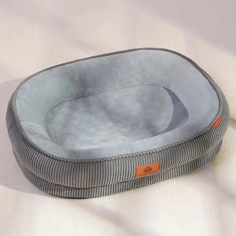 Corduroy Dog Bed Removable Washable Dogs Mat Winter