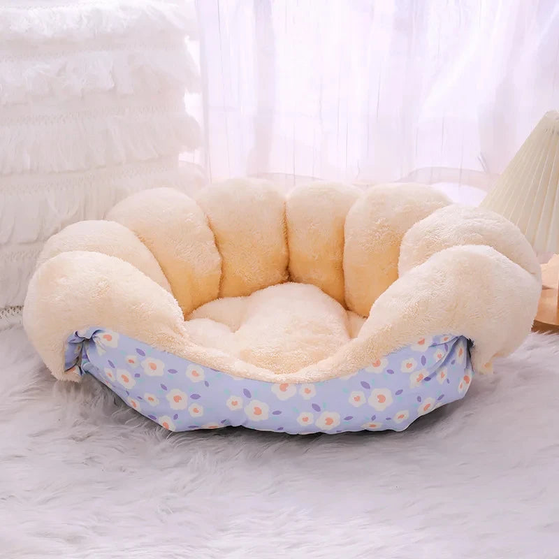 Cute Warm Cat Bed Nest Small Dog Kennel Winter Thick House