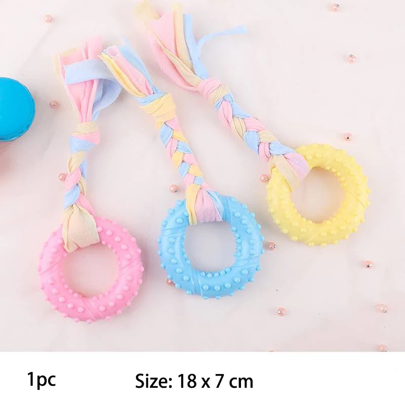 Pet Dog Toys For Small Dog Chews TPR Knot Toys Bite