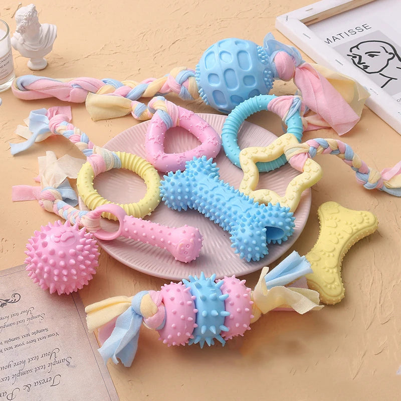 Pet Dog Toys For Small Dog Chews TPR Knot Toys Bite