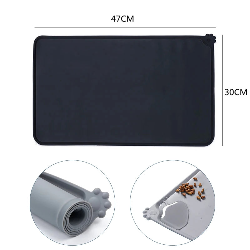 CDDMPET Silicone Dog Cat Bowl Mat Non-Stick Pet Fountain