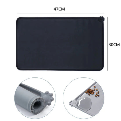 CDDMPET Silicone Dog Cat Bowl Mat Non-Stick Pet Fountain