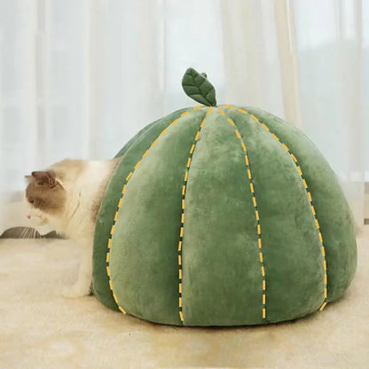 Pumpkin Cat Bed Cat House Enclosed Cat Bed Cat Cave