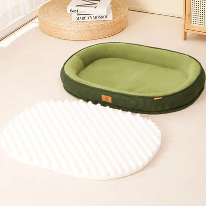 Corduroy Dog Bed Removable Washable Dogs Mat Winter