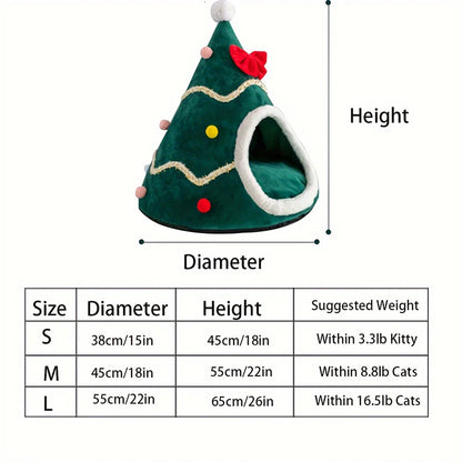 Cats Bed Christmas Pet Supplies for Winter Houses Warm Dog