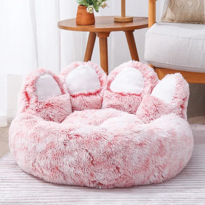 Dog Bed Cat Pet Sofa Cute Bear Paw Shape Comfortable