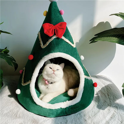 Cats Bed Christmas Pet Supplies for Winter Houses Warm Dog