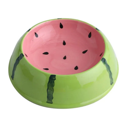 4 cute designs pet ceramics bowl watermelon strawberry