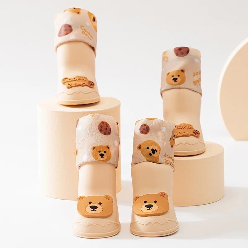 Pet Silicone Rain Shoes Dog Booties Rubber