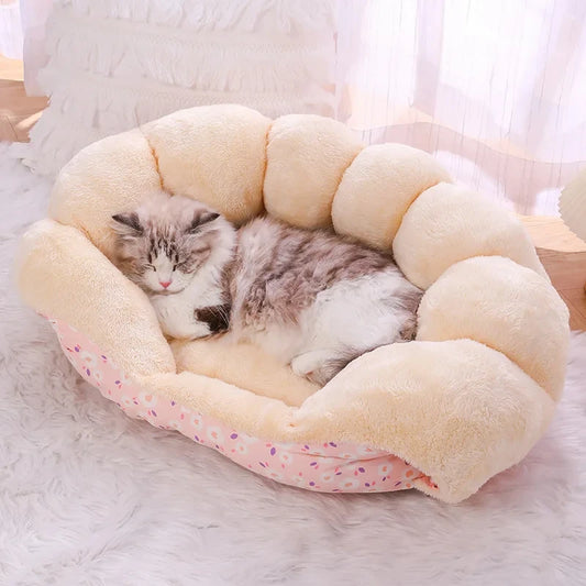 Cute Warm Cat Bed Nest Small Dog Kennel Winter Thick House
