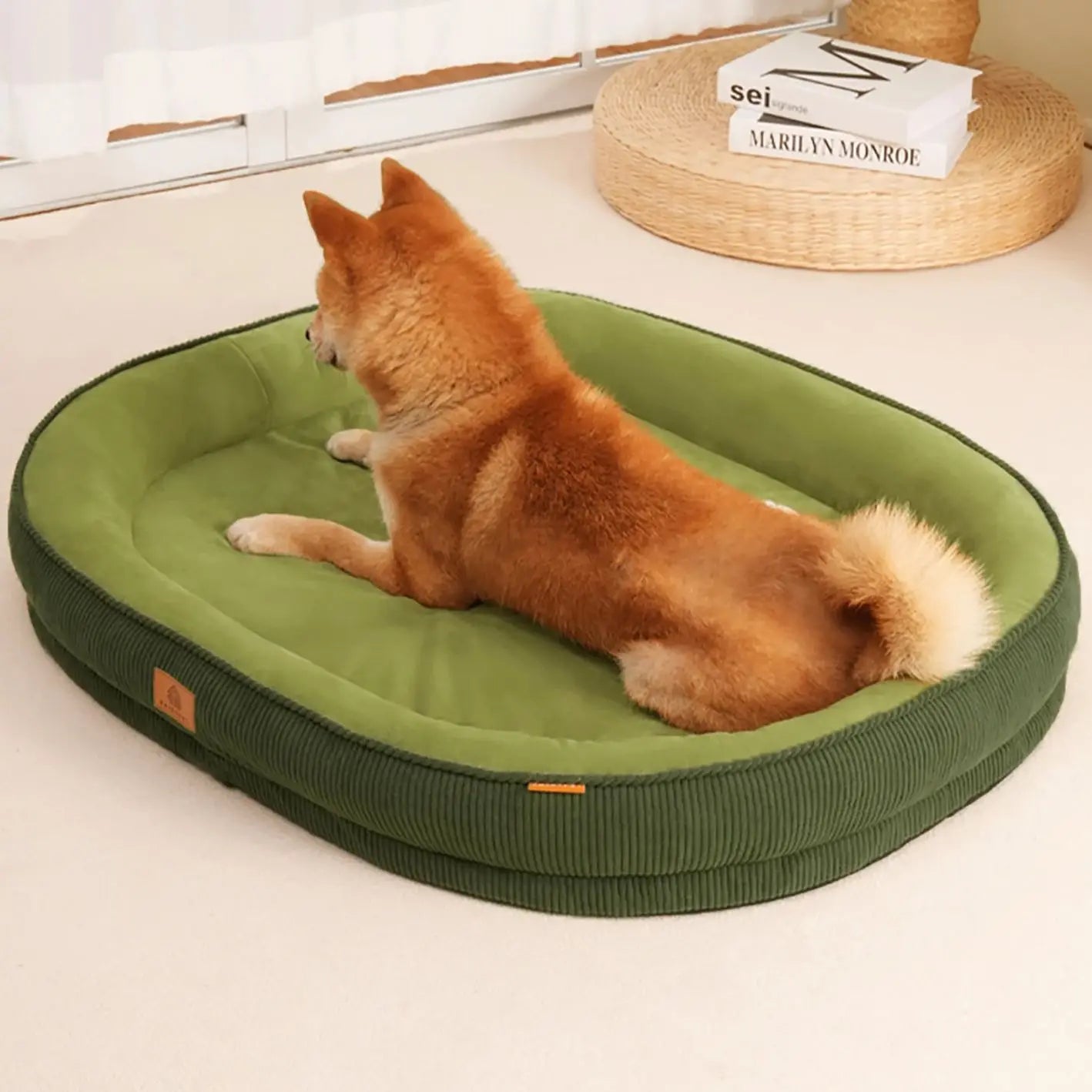 Corduroy Dog Bed Removable Washable Dogs Mat Winter