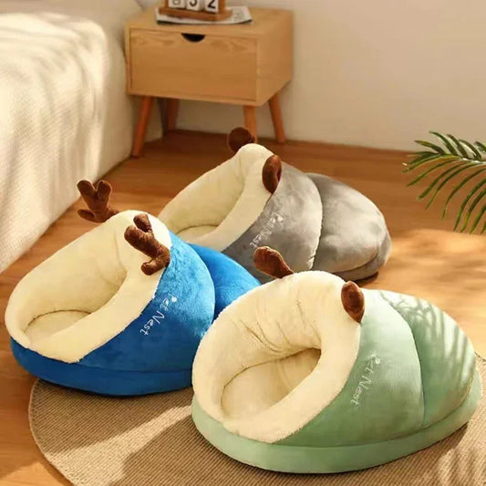 Soft Dog Bed Sofa Warm Plush Pet Kennel for Small Medium