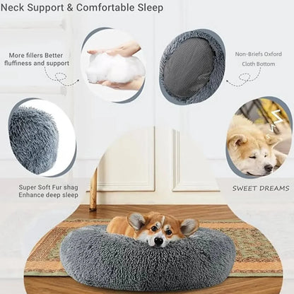 Round Pet Bed for Large Dog Bed Super Soft Cat Bed