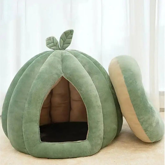 Pumpkin Cat Bed Cat House Enclosed Cat Bed Cat Cave