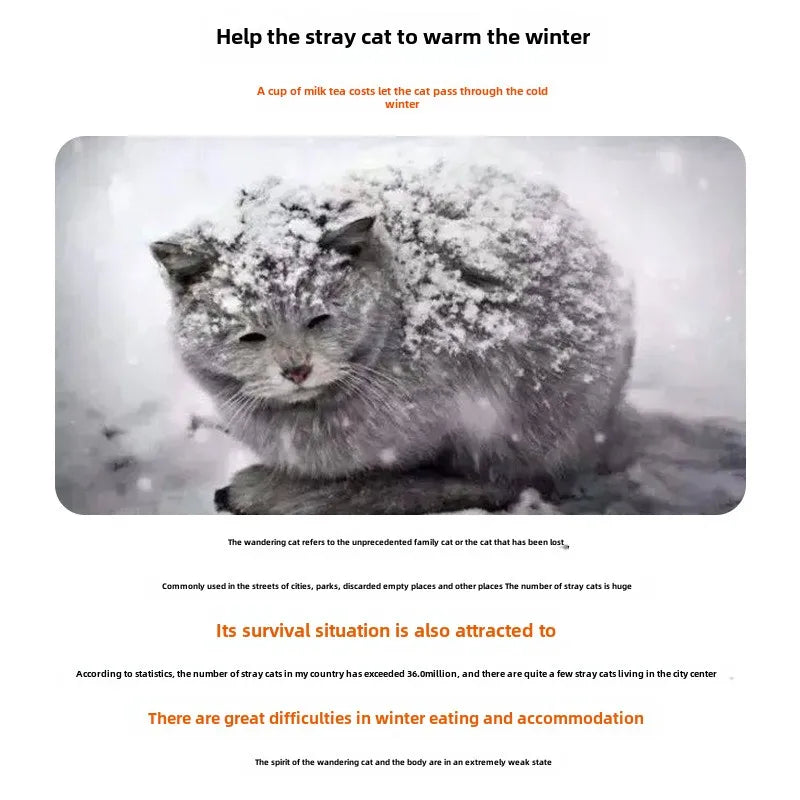 Stray Cat dog House Waterproof Outdoor Winter Warm Pet