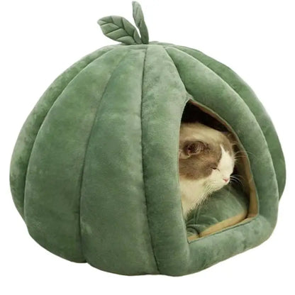 Pumpkin Cat Bed Cat House Enclosed Cat Bed Cat Cave