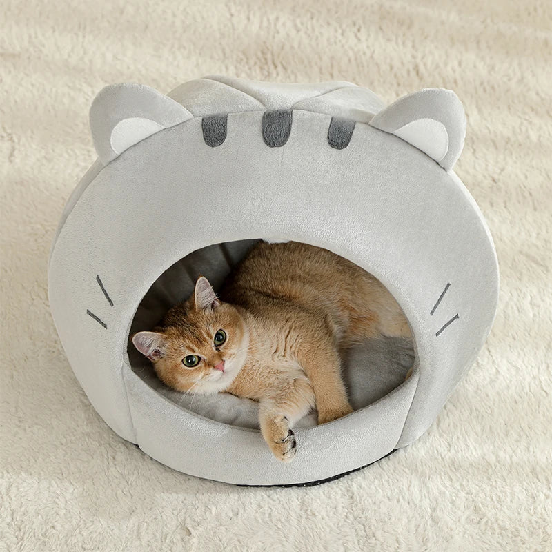 Super Cat Bed Warm Pet House Kitten Cave Cushion Cat House