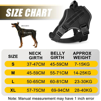 Tactical Military Vest Dog Harness Pet Doberman Training Dog
