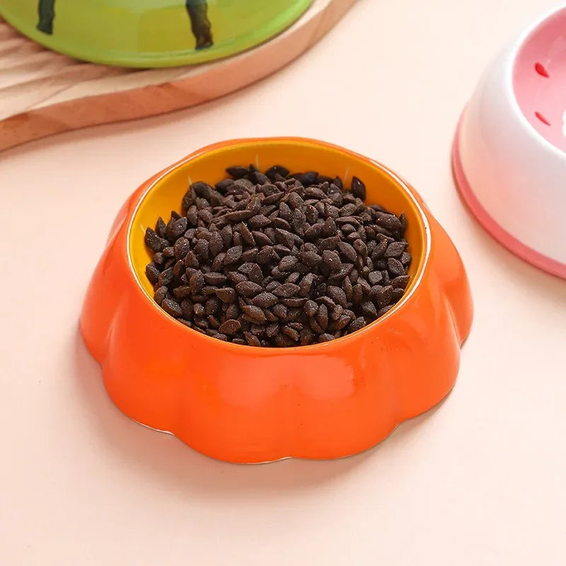 4 cute designs pet ceramics bowl watermelon strawberry
