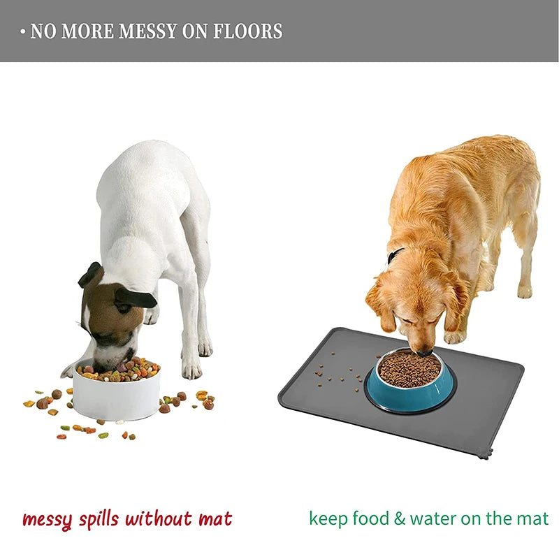 CDDMPET Silicone Dog Cat Bowl Mat Non-Stick Pet Fountain