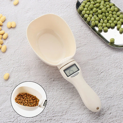 electronic pet food measuring scoop