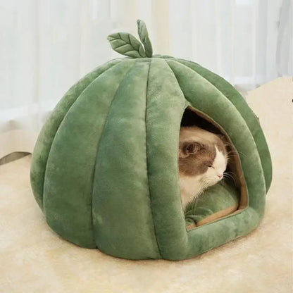 Pumpkin Cat Bed Cat House Enclosed Cat Bed Cat Cave