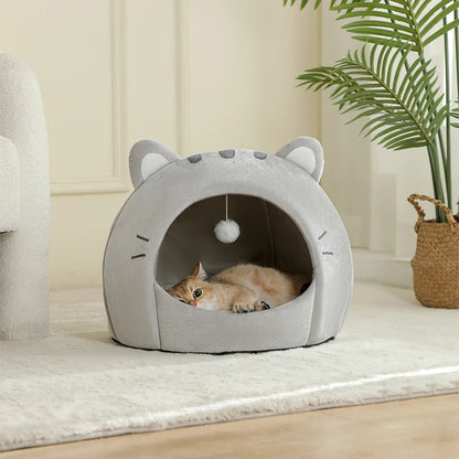 Super Cat Bed Warm Pet House Kitten Cave Cushion Cat House