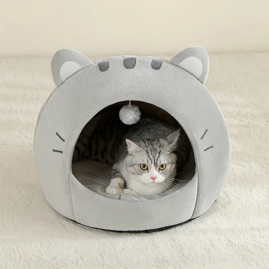 Super Cat Bed Warm Pet House Kitten Cave Cushion Cat House
