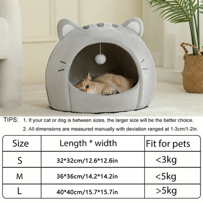 Super Cat Bed Warm Pet House Kitten Cave Cushion Cat House