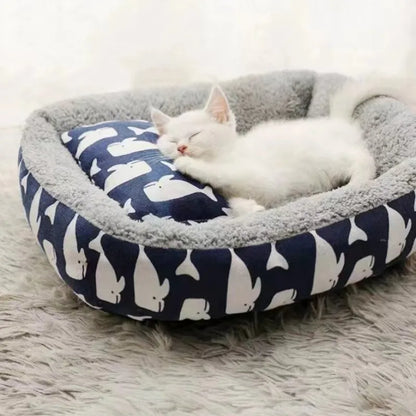 Soft Pet Bed Cat Bed Dog Bed Pet Mattress with Pillow Winter Warm