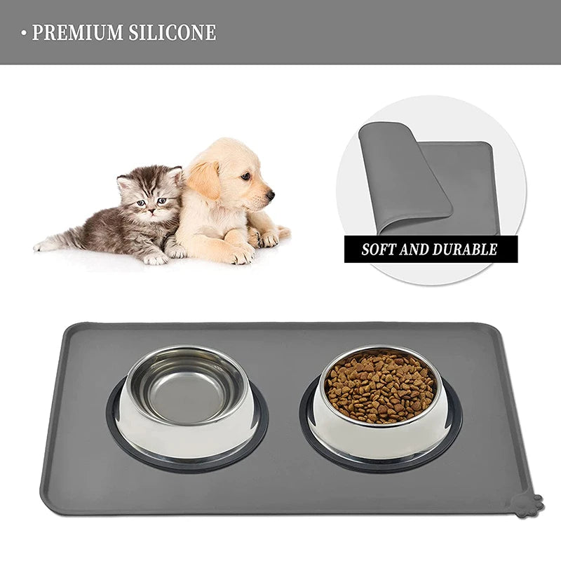 CDDMPET Silicone Dog Cat Bowl Mat Non-Stick Pet Fountain