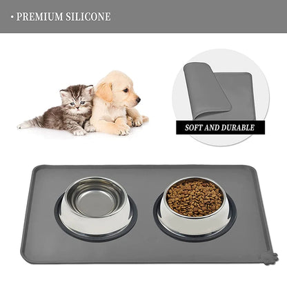 CDDMPET Silicone Dog Cat Bowl Mat Non-Stick Pet Fountain