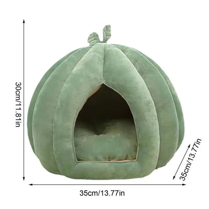 Pumpkin Cat Bed Cat House Enclosed Cat Bed Cat Cave