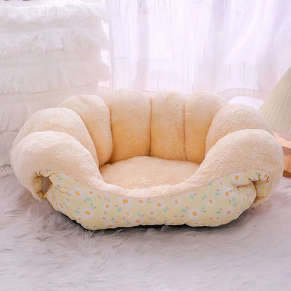 Cute Warm Cat Bed Nest Small Dog Kennel Winter Thick House