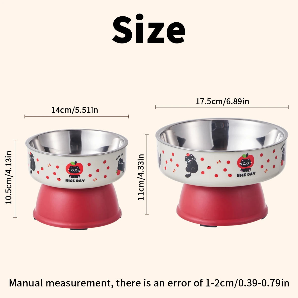 One piece of pet stainless steel high-foot bowl, colorful