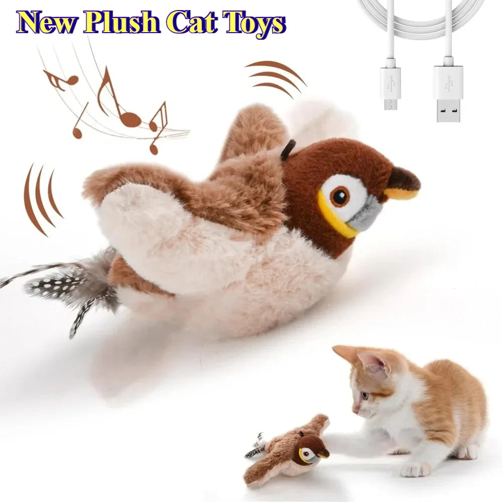 Hot Cat Interactive Toys Catnip Electric Pat Bird Dog Cats