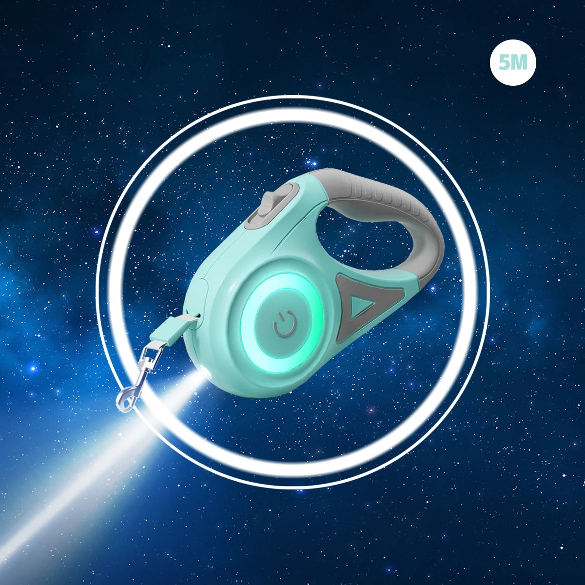 LED Retractable Dog Leash with light for Puppies